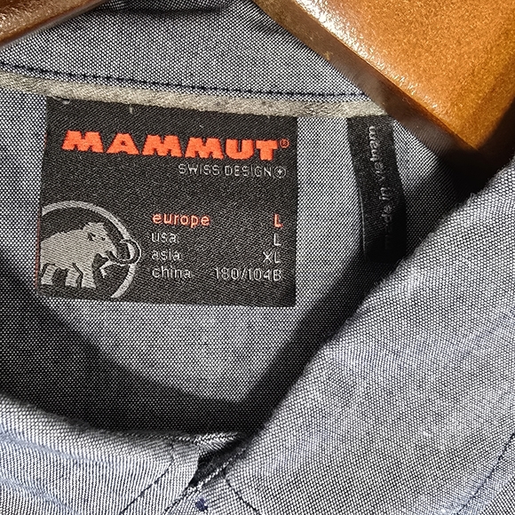Mammut Lenni Short-Sleeved Gray Button-up Men's Shirt Size Large - Picture 9 of 10